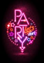 Passion pink neon lights party design