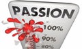 Passion Rising Thermometer Measure Excitement