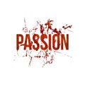 Passion Typographic Grunge Design Pattern