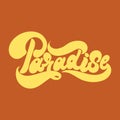 Passion. Vector handwritten lettering made in 90`s style.