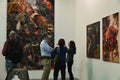 Passionate collectors and emerging artists meet at the international contemporary art fair `Artissima` Turin Italy