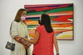 Passionate collectors and emerging artists meet at the international contemporary art fair `Artissima` Turin Italy