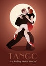 Passionate couple dancing tango Royalty Free Stock Photo