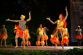 Passionate dance performance at Folklore Festival stage Royalty Free Stock Photo