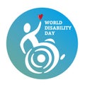 Passionate Disability People Support Logo. Wheel Chair Logo Illustration
