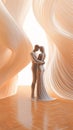 Passionate Embrace: Abstract Couple Dancing in Love Royalty Free Stock Photo