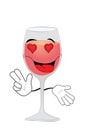 Passionate Glass of wine cartoon