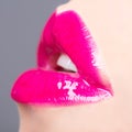 Passionate glossy lips Royalty Free Stock Photo