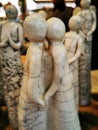 Passionate kiss of marble figurines Royalty Free Stock Photo