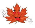 Passionate mapple leaf cartoon