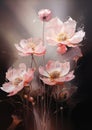 Passionate Petals: A Vibrant Vase of Soft Reflections and Warm A