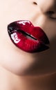 Passionate red lips Royalty Free Stock Photo