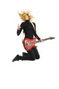 Passionate woman guitarist Royalty Free Stock Photo