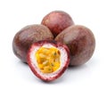 Passionfruit isolated on white background Royalty Free Stock Photo