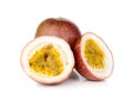 Passionfruit isolated on white background Royalty Free Stock Photo
