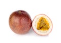 Passionfruit isolated on white background Royalty Free Stock Photo