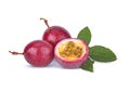 Passionfruits isolated on white background Royalty Free Stock Photo