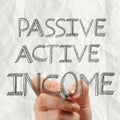 passive or acctive income as concept Royalty Free Stock Photo