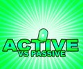 Passive Or Active Words Mean Aggressive Energetic Action 3d Illustration Royalty Free Stock Photo