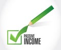 passive income check mark concept