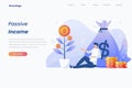 Passive income illustration landing page concept