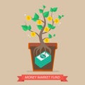 Passive income from money market fund Royalty Free Stock Photo