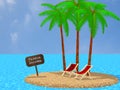 Passive income tropical island work anywhere concept