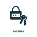 Passkey flat icon. Colored element sign from internet security collection. Flat Passkey icon sign for web design Royalty Free Stock Photo