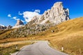 Passo Giau in Dolomites Mountains, northern Italy Royalty Free Stock Photo