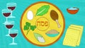 Passover animation with seder elements. Jag Sameaj greeting at the end.