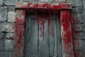 Passover, blood on the doorpost, Bible story. Generative AI