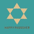 Passover holiday flat design icons of matzot in star of david sh Royalty Free Stock Photo