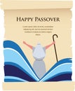 Passover invitation on acient card