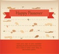 Passover invitation on matzoh background