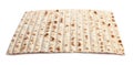 Passover matzo isolated on white. Pesach celebration Royalty Free Stock Photo