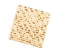 Passover matzo isolated on white. Pesach celebration Royalty Free Stock Photo