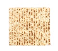 Passover matzo isolated on white. Pesach celebration Royalty Free Stock Photo