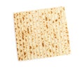 Passover matzo isolated on white. Pesach celebration Royalty Free Stock Photo