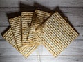 Passover matzos and dried flowers Royalty Free Stock Photo