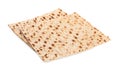 Passover matzos isolated on white. Pesach celebration Royalty Free Stock Photo