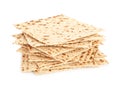 Passover matzos isolated. Pesach celebration Royalty Free Stock Photo