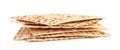 Passover matzos isolated. Pesach celebration Royalty Free Stock Photo