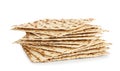 Passover matzos isolated. Pesach celebration Royalty Free Stock Photo