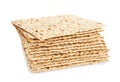 Passover matzos isolated. Pesach celebration Royalty Free Stock Photo