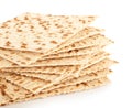 Passover matzos isolated. Pesach celebration Royalty Free Stock Photo