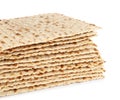 Passover matzos isolated. Pesach celebration Royalty Free Stock Photo