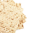 Passover matzos isolated on white. Pesach celebration Royalty Free Stock Photo