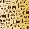 Passover pattern on matzoh background