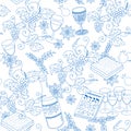 Passover seamless pattern background