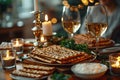 Passover seder matzah celebration greeting card